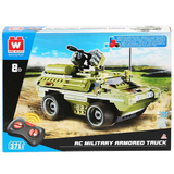 Машинка-конструктор на дистанційному керуванні Wise Block Військовий броньований позашляховик 371 деталь (EU389047) - Pampik