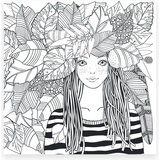 Розмальовка антистрес Santi Чарівні дівчата 20 сторінок (742907) - Pampik - 2