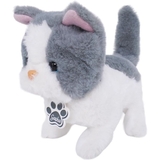 Интерактивная игрушка Pugs at Play Серо-белый котенок Sasha (ST-PAP08) - Pampik