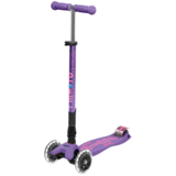 Самокат Micro Maxi Deluxe Foldable Led, фіолетовий (MMD100) - Pampik