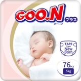 Підгузки на липучках Goo.N Plus 1/NB (до 5 кг), 76 шт. - Pampik