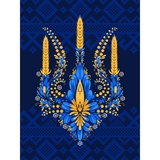 Картина за номерами Santi Тризуб 30х40 см - Pampik