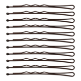 Набір фрезерних невидимок для волосся SPL, 6 см, 24 шт., коричневий (3021-0060) - Pampik - 3