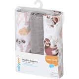 Пелюшки муслінові бавовняні BabyOno, сірі, 70х70 см, 3 шт. (348/10) - Pampik - 4