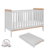 Кроватка Tutti Bambini Rio с пеленатором и матрасом Deluxe Eco Fibre 140 х 70 см светло-серая (211030/7235.01) - Pampik - 2