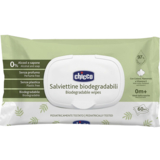 Дитячі вологі серветки Chicco з пантенолом біорозкладні, 60 шт. - Pampik