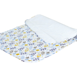 Пелюшка непромокальна Еко Пупс Eco Cotton Українські квіточки, 50х70 см, білий з синім (EPG10N-5070uf) - Pampik