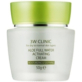 Крем для обличчя 3W Clinic Aloe Full Water Activating Cream зволожуючий 50 мл - Pampik