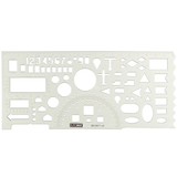 Лінійка-трафарет Офіцерська 20 см димчаста (BM.5871-20) - Pampik - 2