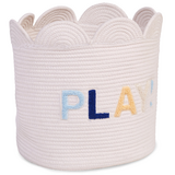 Кошик для іграшок Childhome Flower, 35x35x35 см, білий (CCBAFL35) - Pampik - 2