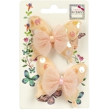 Набір заколок для волосся Lukky Метелик, 2 шт., бежевий (T18546_Бежевий) - Pampik