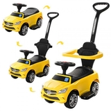 Машинка-каталка зі штовхачем Bambi M 3503C-6 жовта - Pampik