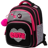 Рюкзак школьный Yes S-91 Cute, черный с розовым (559586) - Pampik