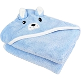 Дитячий рушник-куточок HomeBrand з вишивкою 80х80 см блакитний (60089) - Pampik