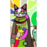 Набір для розпису по номерах Strateg Поп-арт кішка 50х25 см (WW229) - Pampik