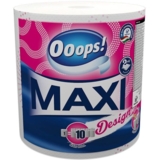 Бумажные полотенца Ooops! Maxi Design двухслойные, 500 отрывов, 1 рулон - Pampik