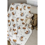 Плед Прованс Тедді на місяці 90х100 см білий (33719) - Pampik - 4