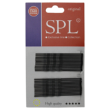 Набір фрезерних невидимок для волосся SPL, 7 см, 24 шт., чорний (3020-0070) - Pampik