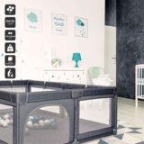 Манеж BabyGO Playpark с 48 шариками, синий - Pampik - 9