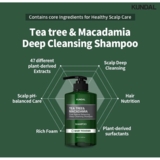 Шампунь для волосся Kundal Tea Tree & Macadamia Deep Cleansing Shampoo Baby Powder проти лупи натуральний, 500 мл - Pampik - 4