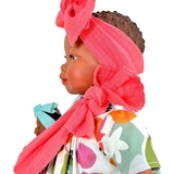 Лялька Nines d'Onil Maria з малюком у кораловій чалмі 45 см (4450) - Pampik - 2