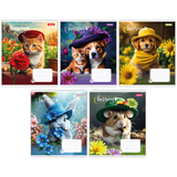 Набір зошитів 1 Вересня Charming companions А5, в лінію, 12 аркушів, 25 шт. (767218) - Pampik