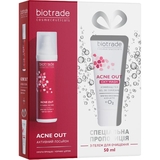 Набір для жирної та проблемної шкіри Biotrade Acne Out: Активний антибактеріальний лосьйон 60 мл + Ніжний кисневий гель 50 мл - Pampik