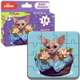 Набор настольных игр Ludum 2 в 1 Котик 2 + Песик 2 макси-пазлы (ME5032-10) - Pampik - 2