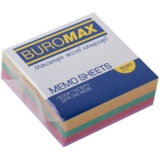 Блок паперу для нотаток Buromax Декор непроклеєний 80х80х30 мм різнобарвний (BM.2273) - Pampik