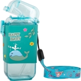 Поїльник тритановий Baby Team з силіконовою трубочкою та ремінцем, 225 мл (5091) - Pampik - 4