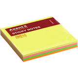 Блок бумаги с клейким слоем 75x75 мм 100 листов неоновые цвета - Pampik