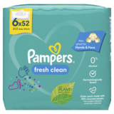 Дитячі вологі серветки Pampers Fresh Clean, 312 шт. (6 уп. по 52 шт.) - Pampik - 2