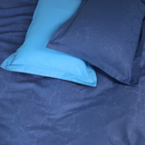 Простыня MirSon Сатин Жаккард 6039 Ophelia 110х160 см синяя (2200009023743) - Pampik