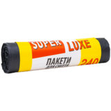Пакети для сміття Super Luxe 240 л, 5 шт., чорний - Pampik