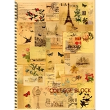 Тетрадь Buromax Kraft на пружине А4, 80 листов в ассортименте (BM.2431) - Pampik