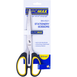 Ножницы Buromax цельнометаллические с резиновыми вставками черно-желтые 210 мм (BM.4521) - Pampik