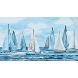 Набір для розпису по номерах Strateg Вітрильники у воді 50х25 см (WW204) - Pampik