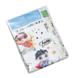 Пеленка непромокаемая Эко Пупс Eco Cotton Детские супергерои, 65х90 см, белый (EPG10N-6590bs) - Pampik - 4