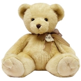 Іграшка м'яконабивна Aurora Ведмідь бежевий з бантом 43 см (130025A) - Pampik