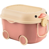 Многофункциональный ящик для хранения игрушек Poppet Утенок Оранж на колесах, большой (PP-001O-L) - Pampik