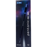 Ручка гелева Linc Pentonic чорні чорнила упаковка 12 шт. (411986) - Pampik - 3