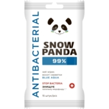 Салфетки влажные для рук и тела Снежная Панда Антимикробные 99.9% Blue Аqua, 15 шт. - Pampik
