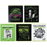 Набір зошитів Kite Rick and Morty А5, в клітинку, 48 аркушів, 10 шт. (RM24-259) - Pampik
