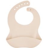 Слинявчик силіконовий Canpol Babies з кишенькою, кремовий (51/030_cre) - Pampik