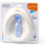 Мисочка BabyOno с присоской и ложечкой, небесно-голубая (1077/04) - Pampik - 5