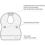 Нагрудник мягкий одноразовый BabyOno, 23.5 x 34.5 см, 10 шт. - Pampik - 4