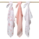 Пелюшки муслінові бавовняні BabyOno, рожевий, 70х70 см, 3 шт. (348/11) - Pampik - 3