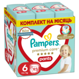 Підгузки-трусики Pampers Premium Care Pants 6 (15+ кг), 93 шт. - Pampik