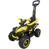 Машинка-каталка зі штовхачем Bambi M 5782EL-6 жовта (35409) - Pampik