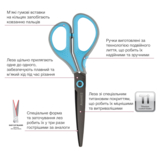 Ножницы Axent Titanium Lite 19 см серо-голубые (6406-05-A) - Pampik - 2